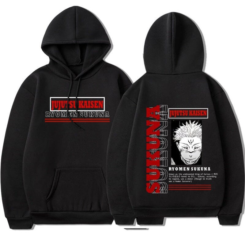 Japanese anime spell fight back to two sides Su Nuo new printed pullover sweatshirt plus velvet hoodie top hoodie