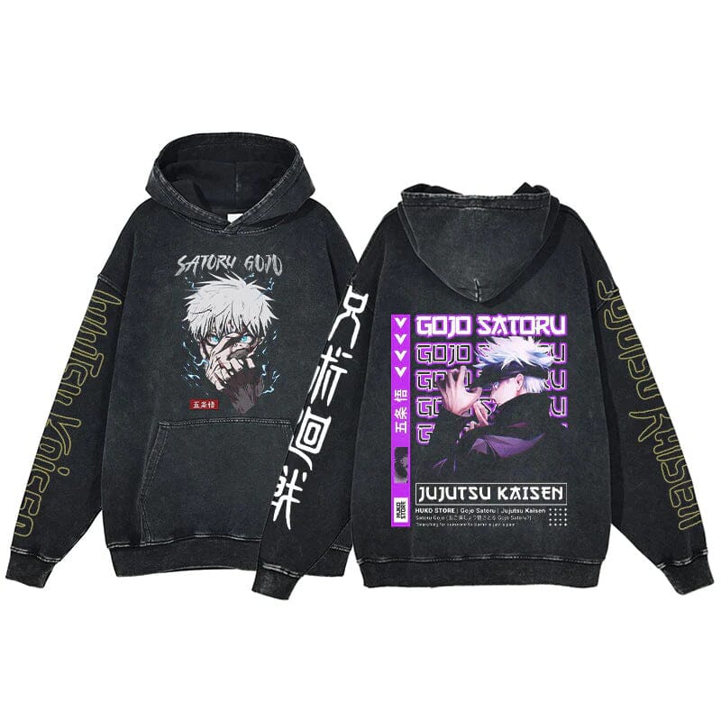 hoodie cross-border spring and autumn new washed retro hoodie curse return to anime peripheral printed sweatshirts for men and women
