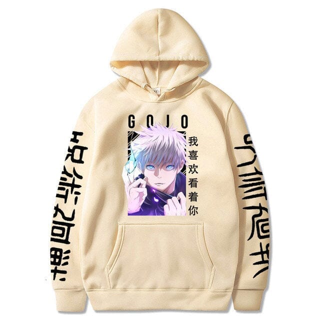 Cross-border Spring and Autumn New Spell Return Anime Hoodie Men's Loose Casual Trendy Hoodie anime hoodie Colored Strings Khaki L 