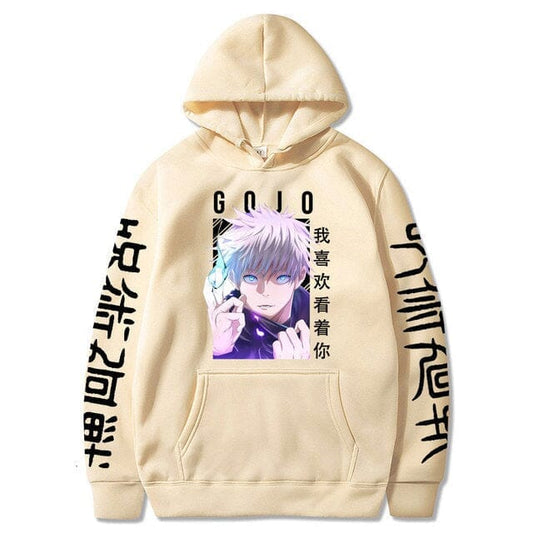Cross-border Spring and Autumn New Spell Return Anime Hoodie Men's Loose Casual Trendy Hoodie anime hoodie Colored Strings Khaki L 