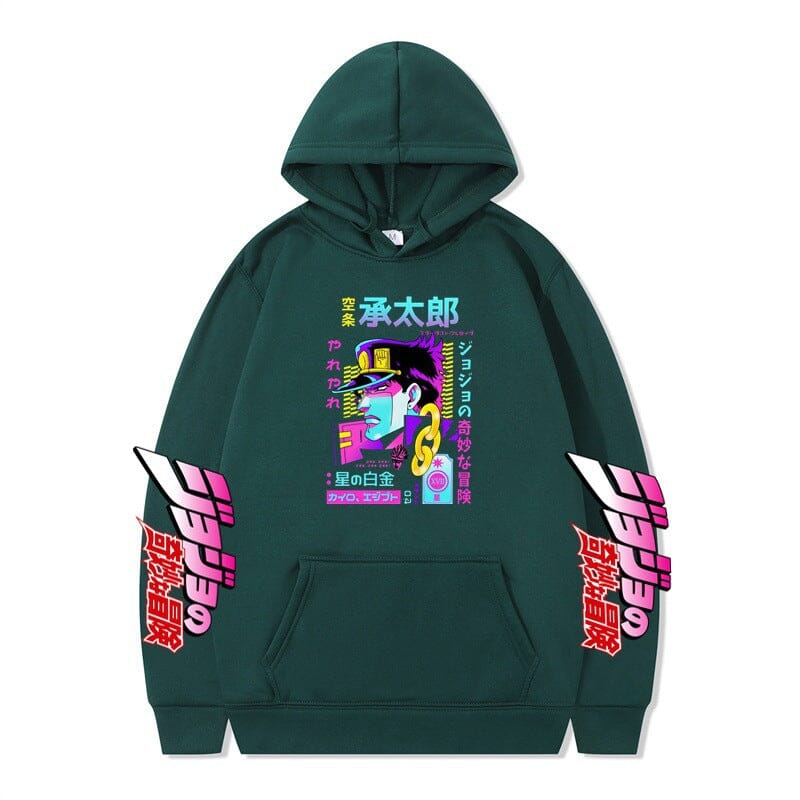 Autumn and winter new products AliExpress JOJO's Bizarre Adventure Jotaro anime plus velvet hoodie cross-border hooded sweatshirt