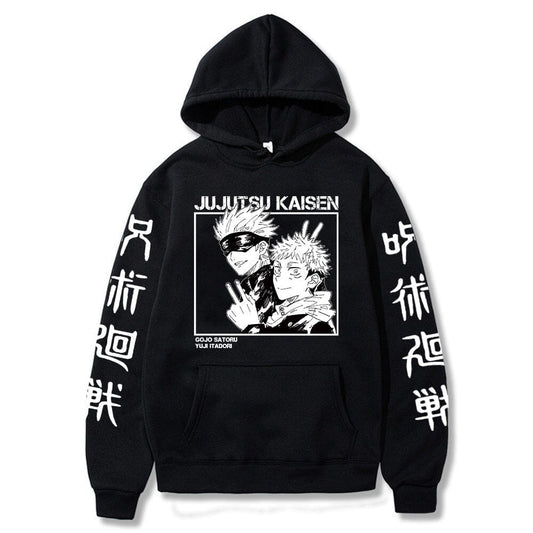 Jujutsu Kaisen Hooded Sweatshirts Anime Hoodie Gojo Satoru C Colored Strings 