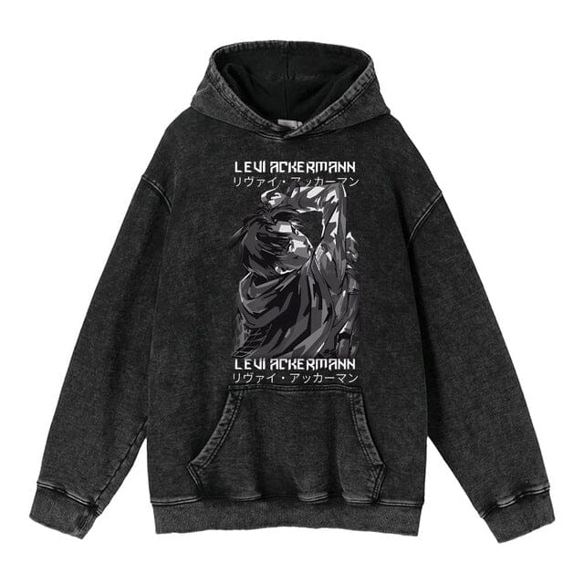 hoodie clothing cross-border new Attack on Titan anime peripheral printing trendy brand washed retro hooded sweatshirt for men